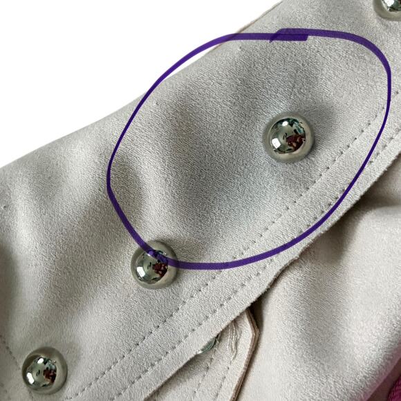 Upcycled by Me Blush Faux Leather Fringe Jacket Horse Graphic Western Coquette - Picture 8 of 10